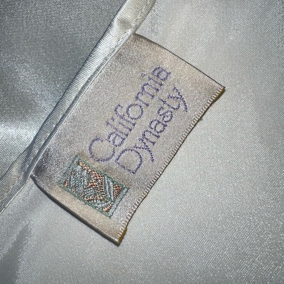 California Dynasty Babydoll Slip Dress (size M) in Cream with Floral Decal - Picture 4 of 5